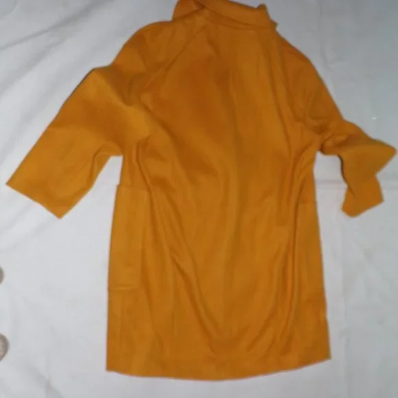 TOPSHOP Carly Slouch Coat Mustard Yellow NEW Sz 10 - Picture 7 of 8